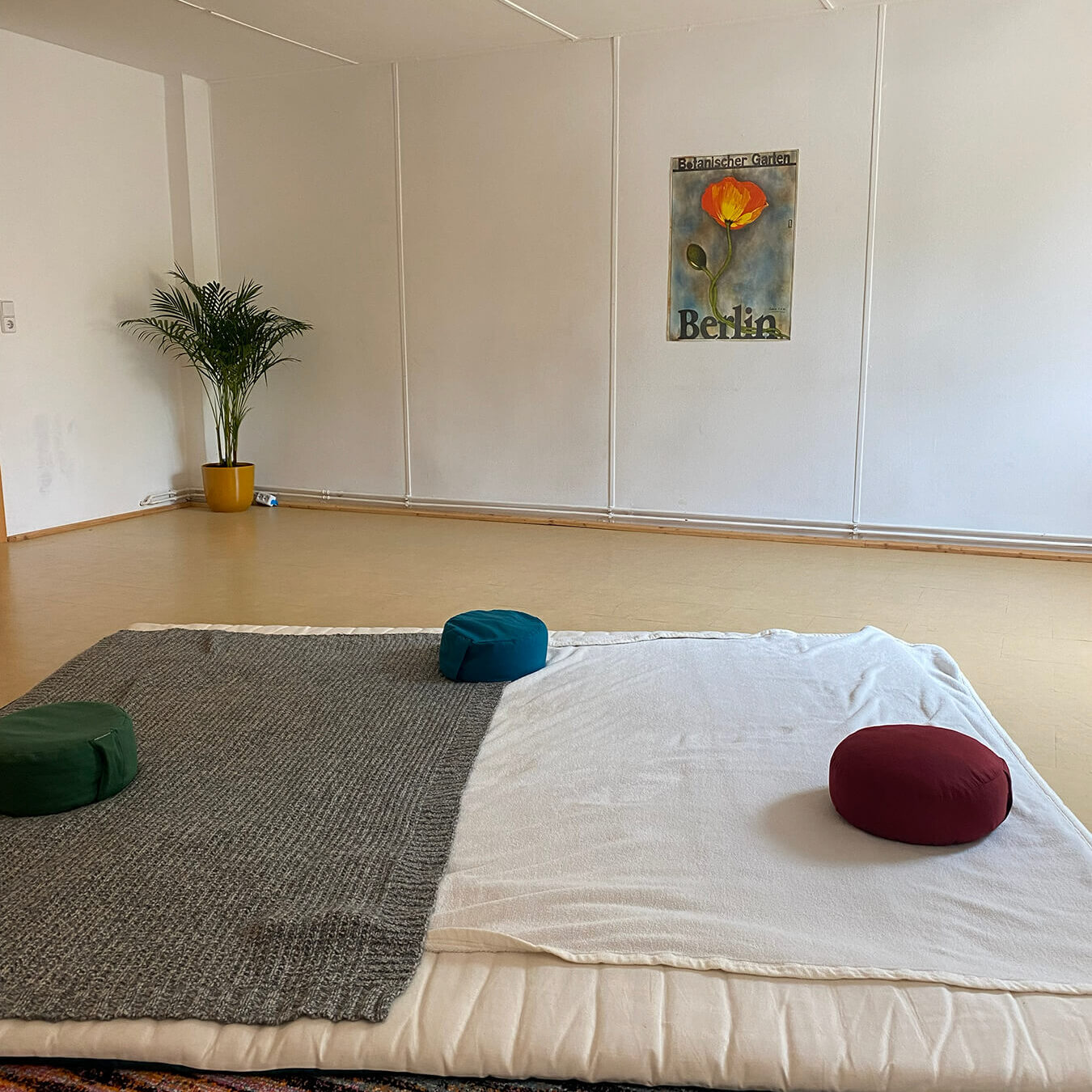Spark Facilities for Rent - Bright room with futon and meditation pillows